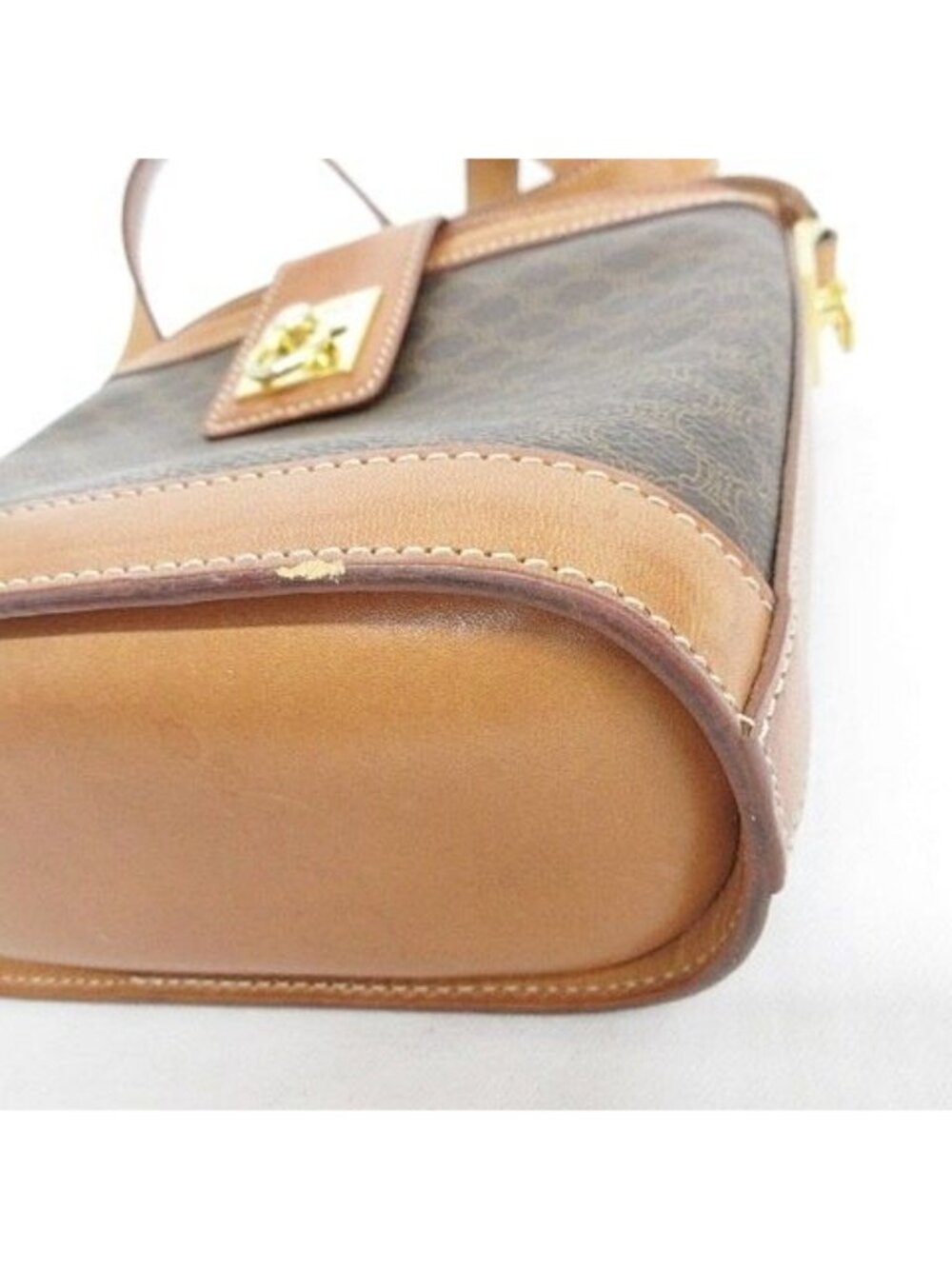 Celine Shoulder Bag Macadam Pattern Brown - Picture 8 of 9